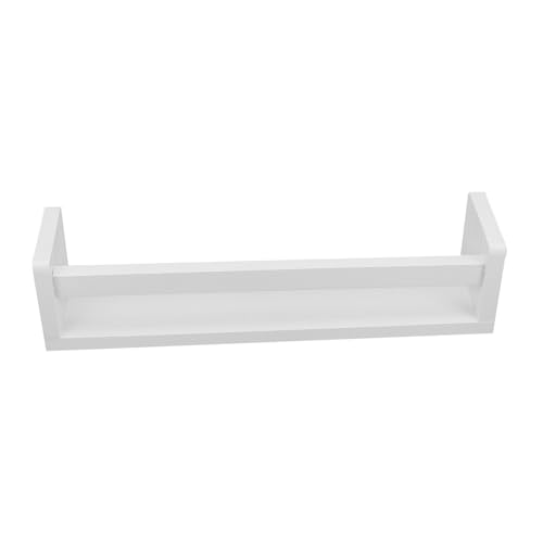 STOBAZA Estante Especiero de Pared Blanco de Vintage Organizador de Especias para Cocina Soporte Multiusos para Tarros y Botellas Estantería para Condimentos y Utensilios