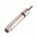 Matching Transformer Adapter, XLR Female (500ohm) to 6.3mm (1/4inch) Mono Male