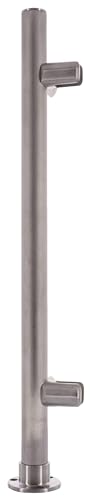 CRL PP56LBS Brushed Stainless 18" High 1" Round PP56 Slimline Series Straight Front Counter/Partition Corner Post