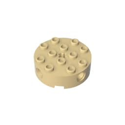 XYEIUGO Compatible with LEGO 6222 Round Brick Round 4x4, Tan, 10 PCS โ image 1