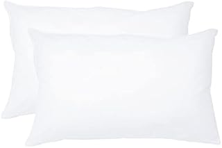 EDS NEW PAIR of PLAIN PILLOWCASES Poly Cotton Luxury Bedroom - 2 x Pillow Case (2 x Pillow Case Standard Size, White)