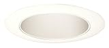 Juno Lighting 17W-WH 4-Inch Recessed Trim, Gloss White with White Trim