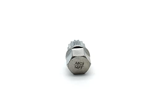 Image of TEMO Abc3 /14Pt Wheel Lock Lugnut Anti-Theft Lug Nut Screw Removal Key Socket S3057 for Vw Audi