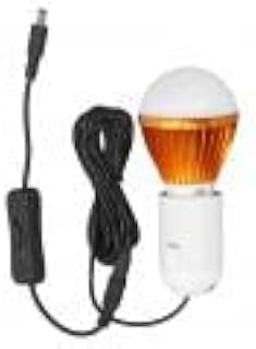 LED Light Bulb, with Dc Cable 12V 5W Bulb E27 Spiral Bulb Lamp Can Be Matched with Solar Controller Small System