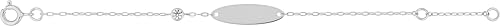 Bijouxenvogue Gourmette Or Blanc Zirconium 14cm
