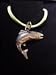 W5 Country Life Saumon fabriqué à partir de fin anglais en étain sur un collier de corde verte 45,7 cm Postées par nous cadeaux pour tous 2016 à partir de Derbyshire britannique
