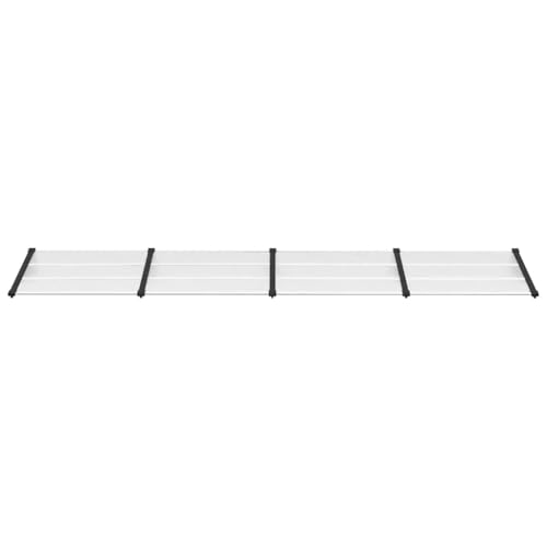 Marquise de porte extérieure anti-intempéries en polycarbonate robuste 396 cm