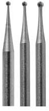 SWISSO0 Carbon Steel Size 0.6, 0.8,1.0mm Round Burs 3PC mix size For Making Jewellery Tools Pack Of 1-image-46
