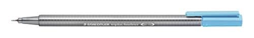 STAEDTLER 334-34 Triplus Fineliner Superfine Pen, 0.3mm Line Width - Aqua Blue (Box of 10)