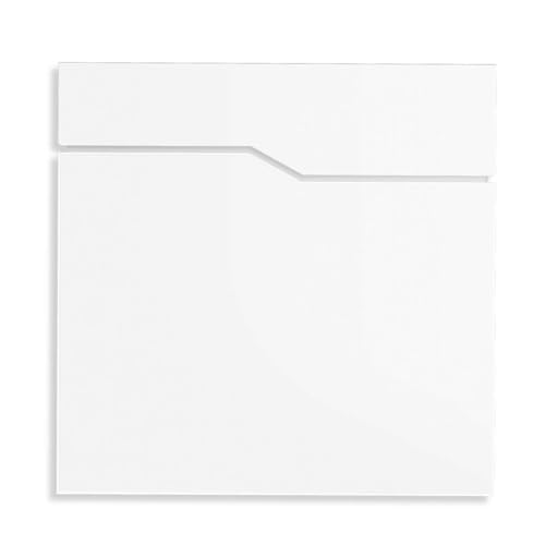 Metzler Briefkasten in Verkehrsweiß RAL9016 mit Zeitungsfach - Wandbriefkasten pulverbeschichtet aus Stahl wetterfester Postkasten mit großem Einwurfschlitz DIN A4 moderner Briefkasten Hoffmann