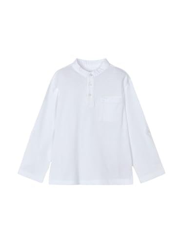 Polo m/l col Mao Mayoral blanc pour les fêtes de famille