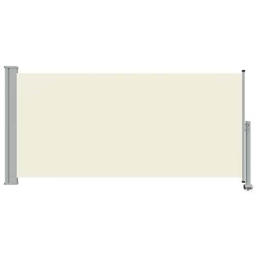 Store latéral haut de gamme en polyester crème avec fixation fer robuste - 4