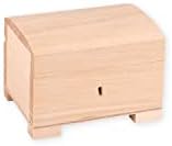 Unfinished Wood Box For Storage, Decoration, Organisation, Lockable Large Natural Wooden Craftsmanship, Rustic Home Decor, Keepsake, Chest 10.5 x 8 x 7.5 cm.