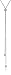 Sterling Silver 0.9mm Diamond Cut Snake "Y" Necklace, 16"