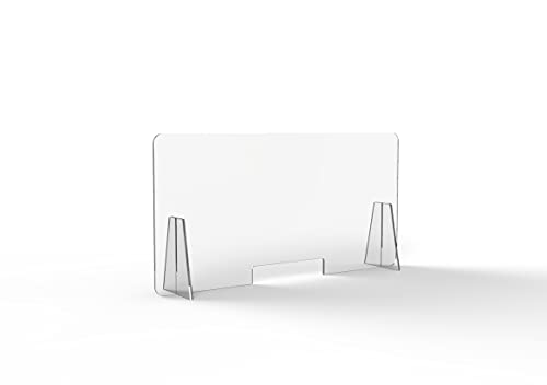 Panel protector de paragolpes / paraafiado de banco de plexiglás medida 100 x 50 cm... Opalino senza finestra