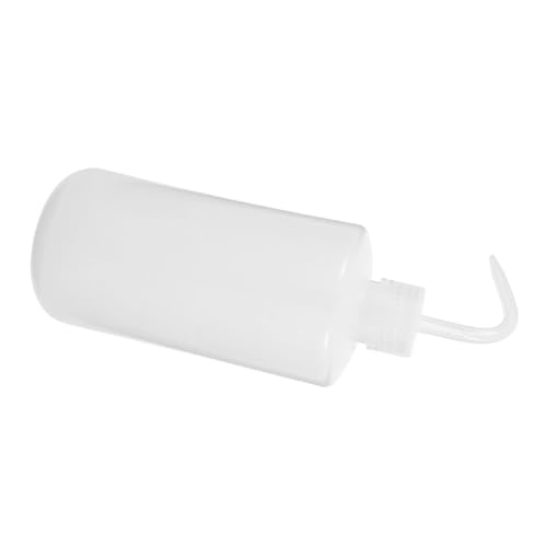 Homoyoyo Botella de Lavado Portátil de Boca Estrecha Laboratorio Material Resistente y Duradero con Boquilla Curva Enjuague
