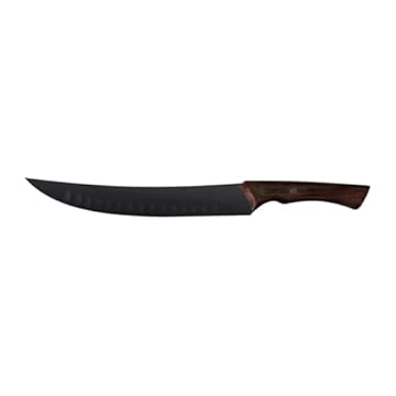 Faca para Carne Tramontina Churrasco Black com Lâmina em Aço Inox Escurecido e Cabo de Madeira 10"