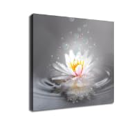 Canvas Wall Art decor For Living Room Canvas Artwork white and grey Flowers Bedroom Kitchen 13×13 inch Paintings Modern Wall Decor