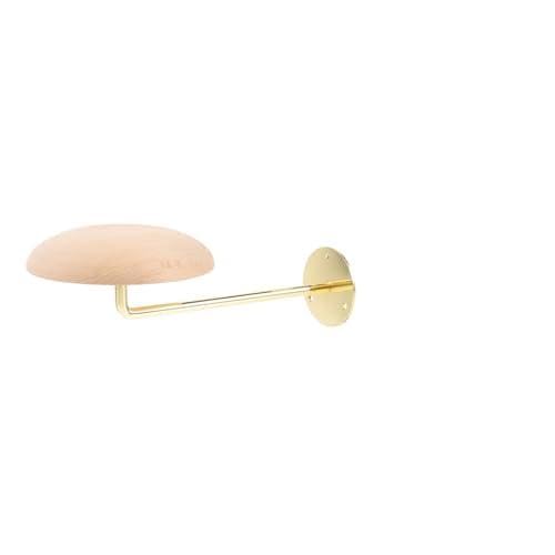 Porte-chapeaux mural en bois – Présentoir élégant pour chapeaux de chambre à coucher, couloir, entrée – Convient aux casquettes de baseball et plus encore – Design peu encombrant pour nizing chapeaux