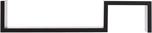 Greenco Floating Wall Shelves, Espresso Finish (2pcs) | Wall-Mounted Shelves, Storage, Hanging/Floating Shelf, Bookshelf, Book Organizer | Bedroom, Toilet, Restroom, Farmhouse, Wall, Bathroom Decor