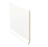 Westchester Tile 6' x 6' White Glossy Ceramic Sanitary Base Trim, 1 Count, Solid Pattern, Moisture Resistant, Glue Down Installation