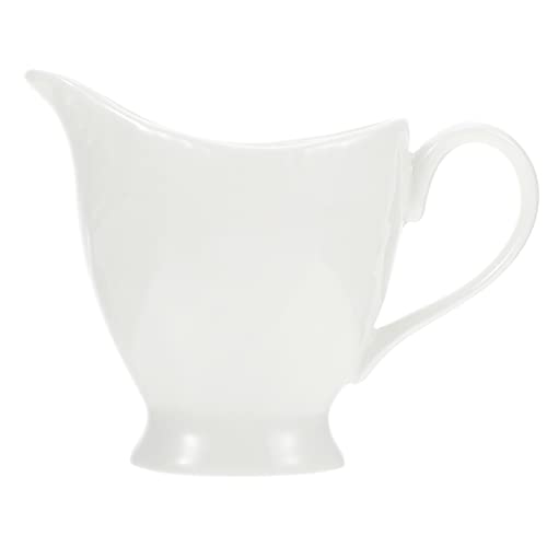 Cabilock Ceramic Milk Jug Milk Creamer Jug Small Cream Pitcher Mini Coffee Creamer Latte Art Milk Jugs Gravy Pourer Mini Containers Mini Dipping Bowl Creative Milk Jug White Ceramics