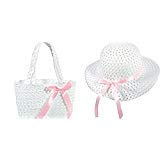 Easter Happy Fun Girls Hat Purse Set Ribbon Tea Party Dress Up White