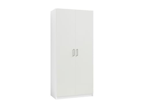 Vente-unique-Armario 2 Puertas - L92 cm - Blanco - BELOMY