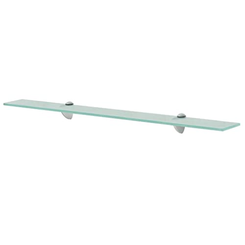 Tomostar Étagère Murale en Verre Trempé, Étagère de Douche Tablette de Salle de Bain Murale 80x10 cm 8 mm