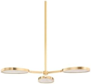 Corbett Lighting 338-03-VB Beirut - 50W 3 LED Semi-Flush Mount-5.75 Inches Tall and 38.75 Inches Wide, Finish Color: Vintage Brass