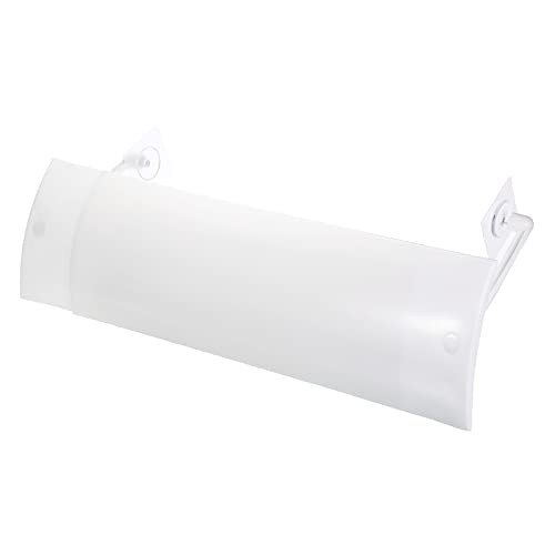 PATIKIL 570x1030mm Einstellbare Klimaanlage Deflektor Kunststoff Teleskop Windschutzscheibe Schallwand Anti Direktblasen Ersatz für Haus Hotel Weiß
