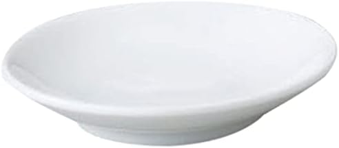 Set of 5 Chinese Accessories, White Thick 3.3 Plates, 4.0 x 0.8 inches (10.2 x 2 cm), Chinese Tableware, Ramen, Restaurant, Drinking Tea, Commercial Use, Hotel