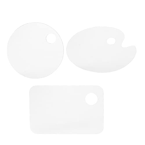 PHENOFICE 3pcs Pigment Holder Acrylic Palette Oil Painting Tray Watercolor Mixing Plate for Artists Boys and Girls