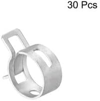#US Steel Band Clamp 19mm Hose Tube Spring Clips Clamp Silver Manganese Steel 30Pcs
