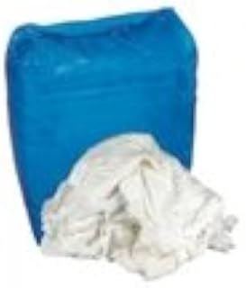 T-Shirt Rags, Bleached White, 25 Pounds/Bag