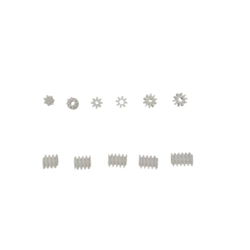 Plastic Gear 0,5 M de 10 piezas para motor de coche RC con eje de 1mm y 2mm 2