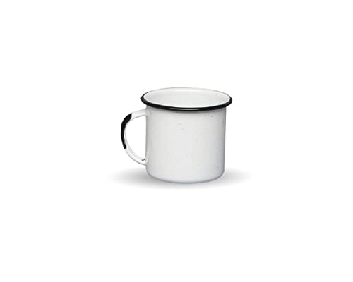 WARMCOOK CINSA-315752- Taza de café de acero esmaltado, diámetro 5 cm, 80 ml, color blanco