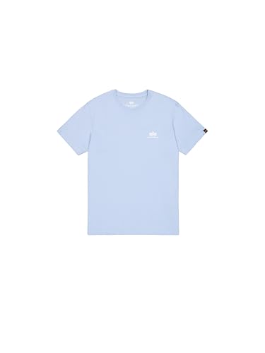 Alpha Industries Basic T Small Logo T-Shirt für Herren Light Blue