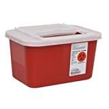 Covidien 31143699 Sharps-A-Gator Sharps Container with Slide Lid, 1 gal Capacity, Red (10 Pack)