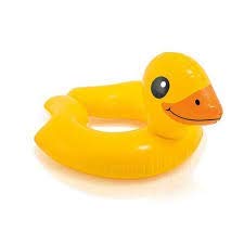 STACKRAID Vehicle Fire Engine Shape Sit Pool Float Tube Boat Beach Water Swimming Pool Tube Inflatable Kiddie Swim Water Ring Swimming Tube Ring for Kids (Duck Swim Tube)