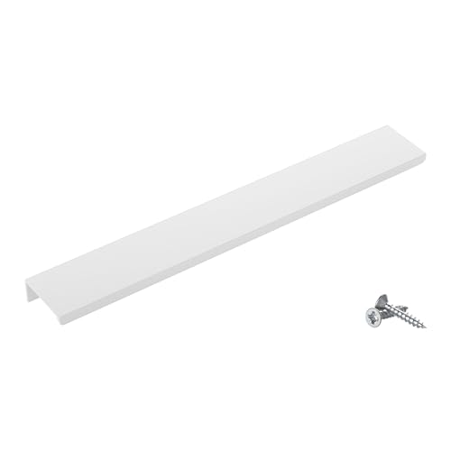 SOTECH tirador de mueble Manta Jane 280 mm blanco Ral 9003 BA 3 x 80 mm Tirador de mueble para montaje en el interior del frente incl. tornillos de fijación