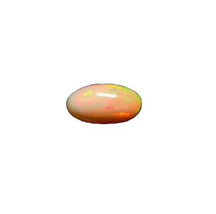 Cabochon d'opale de feu qualité AAA, une opale éthiopienne aux reflets multi feu intenses