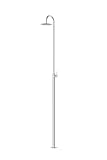 Gardwell Gartendusche Classic SPRING 229 cm Edelstahl gebürstet Outdoor Dusche mit Regenduschkopf Ø20 cm Pooldusche mit Kaltwasseranschluss inkl. Montagematerial