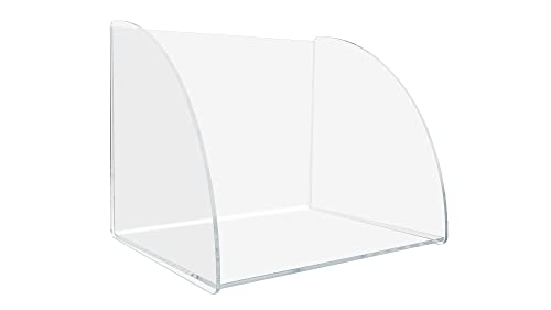 Marketing Holders 12"W Book Shelf Clear Acrylic Desktop Bookcase Counter-Top Manual Display Schools Students Office Workers Chefs Home Use Organization Cook Book Cd Dvd Business Personal Clutter Free #TOP17