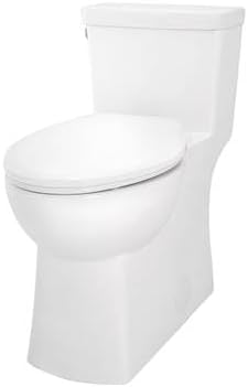 Gerber Danze G0021187CT Burr Ridge 1.28gpf ADA EL 1 pc CT Toilet 12" Rough-In White, Brushed Nickel