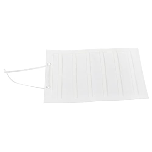 Healvian Organizador De Horquillas De Fieltro Bolsa Para Guardar Accesorios Para El Cabello Organizador De Lazos Diademas Tela No Tejida Blanca