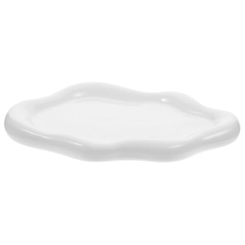 POPETPOP Assiette à Bijoux Céramique Plateau de Rangement pour Boucles Oreilles et Bagues Décoratif pour Intérieur