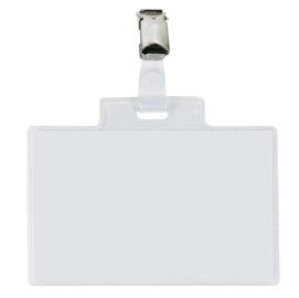 SEI ROTA 90009 Pass 4E Name Holders with Metal Clips 11 x 7 cm Pack of 10