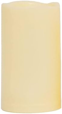 Qinc 3'' x 6'' Outdoor Battery Operated Flameless Candles with Timer Flickering Pillar Waterproof Candle Pl…