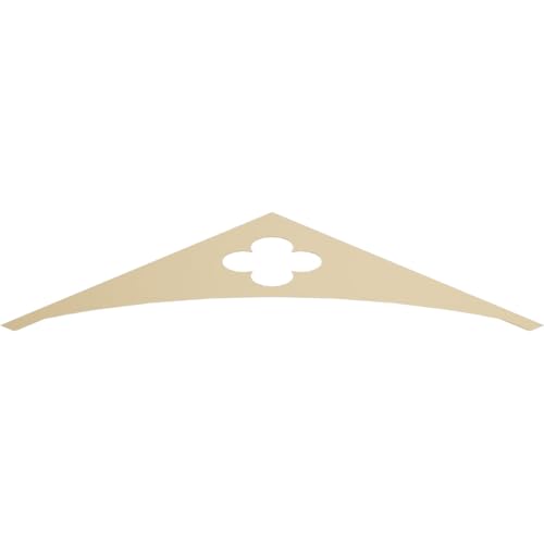 Ekena Millwork GPP048X010X100TUR Turner Architectural Grade PVC Gable Pediments, 48"W x 10"H x 1"P (5/12) Pitch